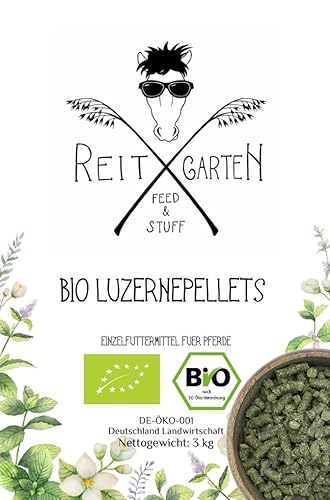 Reitgarten´s Bio Luzernepellets 3 kg Bio Pferdefutter Bio Pellets von Reitgarten