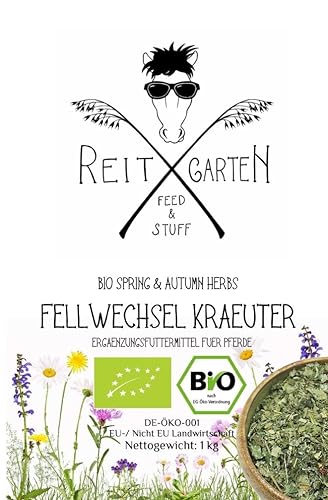 Reitgarten´s Bio Spring & Autumn Herbs 1 kg Fellwechselkräuter Pferd Kräuter Futter Fellwechsel garantiert ohne Zusätze Kräutermischung Herbs Organic von Reitgarten
