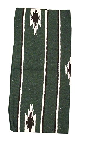 AMKA Westernpad grün Pony Sattel Navajo Decke 26 x 26 Inch, 66 x 66 cm Western Satteldecke für Ponysättel Saddle Blanket von AMKA