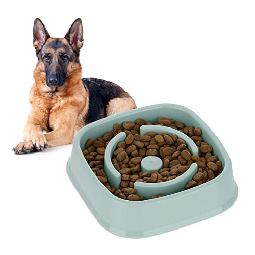 Relaxdays Anti Schling Napf, Futternapf für Hunde, Tiernapf 800 ml, langsames Fressen, Hundenapf spülmaschinenfest, blau, 5 x 20 x 20 cm von Relaxdays