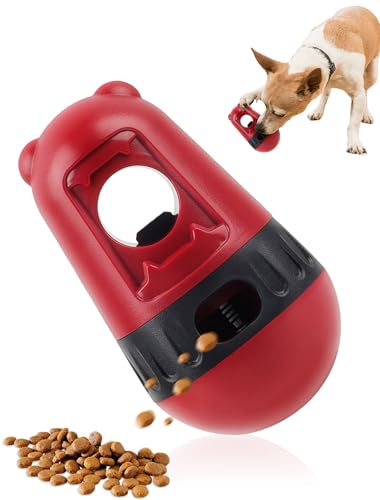 Remedare Bully Stick Halter für Hunde Leckerlihalter Futterspender Spielzeug für 4.5-25 kg Hunde Verhindern Ersticken Sicherheitsvorrichtung, Rot von Remedare