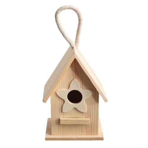 Vogelhäuser für den Außenbereich, Vogelhaus, Nistkasten aus Holz, mit Halterung, für den Außenbereich, Massivholz, Vogelhaus für den Außenbereich, Garten, Terrasse, Dekoration, Vogelhaus mit offenem von RemixAst