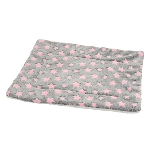 Remorui Durable Pet Mat Soft Cat Bed Mats Sleeping Pad Double-sided Easy to Clean Star Patterns Thickened Pad for Cats Small Dogs Pet Mat Grey M von Remorui