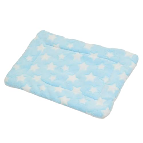 Remorui Durable Pet Mat Soft Cat Bed Mats Sleeping Pad Double-sided Easy to Clean Star Patterns Thickened Pad for Cats Small Dogs Pet Mat Sky Blue XL von Remorui