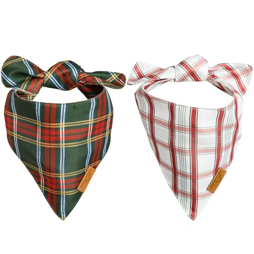 Remy+Roo Hundehalstücher – 2 Stück | Urlaub Plaids Set | Premium Durable Stoff | Einzigartige Form | Verstellbare Passform | Mehrere Größen angeboten (Large) von Remy+Roo