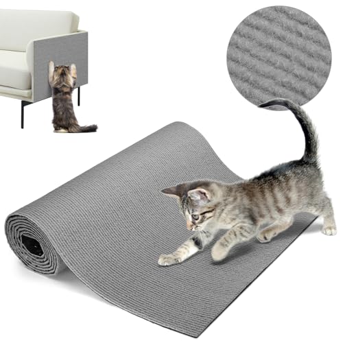 RenSheng Kratzmatte Katze，Selbstklebend Kratzteppich Katze Wand，Kratzbrett Katzen，Kratzbretter Katze Wand，Katze Kratzbäume Kratztürme Ersatz，Zuschneidbare Kratzmatte für Katze von RenSheng