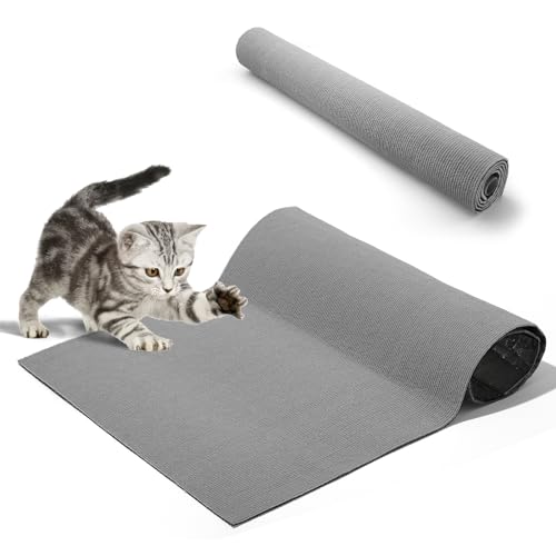 RenSheng Kratzmatte Katze，Selbstklebend Kratzteppich Katze Wand，Kratzbrett Katzen，Kratzbretter Katze Wand，Katze Kratzbäume Kratztürme Ersatz，Zuschneidbare Kratzmatte für Katze von RenSheng