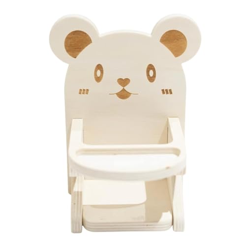 Renchey Stuhl für Tiere,Eichhörnchenstuhl für Baum | Haus-Foto-Requisiten Esszimmerstuhl | Handgefertigter Holz-Hamster-Lebensraum-Dekor-Esszimmerstuhl mit Tablett für Igel-Zuhause von Renchey