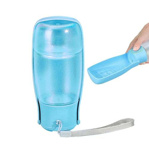 Renchey Wasserflasche für Hunde,Hundewasserflasche | Hundewassernapf mit Futterbehälter - Wasserspender, Faltbare Haustier-Wasserflasche, Hunde-Wassernapf, tragbarer Welpen-Trinknapf von Renchey