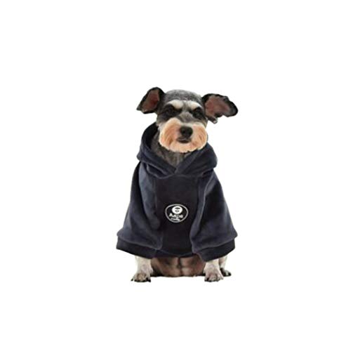 Rengzun Kapuzen-Hundemantel Warm Winter Kapuzenpullover Plüschfutter Hundejacke Hunde Bekleidung von Rengzun