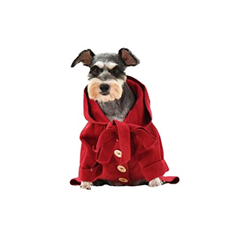 Rengzun Kapuzen-Hundemantel Warm Winter Kapuzenpullover Plüschfutter Hundejacke Hunde Bekleidung von Rengzun