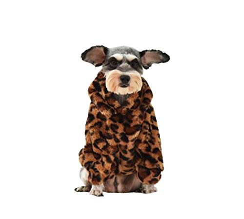 Rengzun Kapuzen-Hundemantel Warm Winter Kapuzenpullover Plüschfutter Hundejacke Hunde Bekleidung von Rengzun