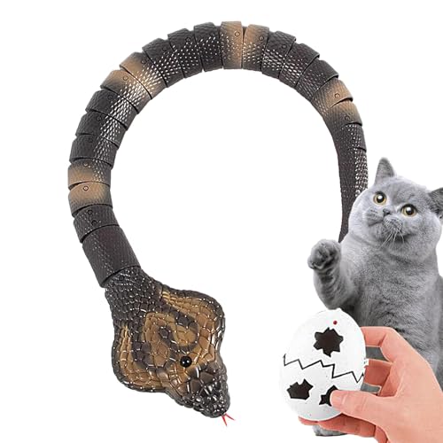 Renopfect Ferngesteuerte Schlangen für Kinder, elektrisches Schlangen-Katzenspielzeug - Elektrisches Schlangenspielzeug für Katzen,Intelligenter Sensor Cobra Snake Cat Doppelfunktion, von Renopfect