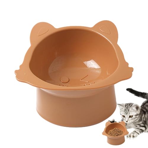 Renopfect Hoher Futternapf für Katzen,Erhöhter Futternapf für Katzen - 400 ml erhöhter Futter- und Wassernapf für Katzen,Niedlicher, geneigter, erhöhter Futternapf, rutschfeste von Renopfect