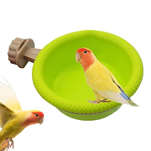 Renopfect Vogeltränke, Vogeltränke für draußen - Papageienbadewanne | Vogel-Schwimmbad-Spielzeug, Badewanne, Dusche, Wasserspender für kanarische Liebesvögel, Stieglitz von Renopfect