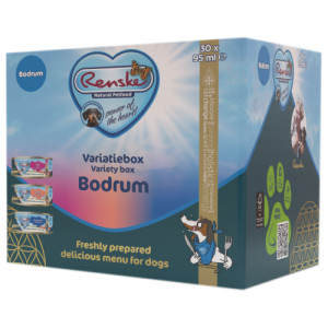 Renske Frisch Zubereitet Multibox Bodrum Hundefutter (30x95 g) 2 Paletten (60 x 95 g) von Renske