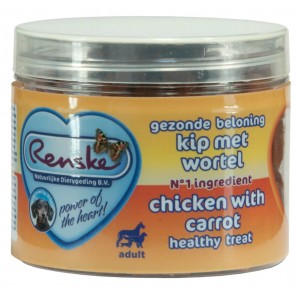 Renske Gesunde Belohnung Huhn mit Karotten Hundesnacks 100 g von Renske