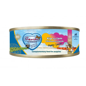 Renske Junior Huhn mit Lamm Welpen-Nassfutter (Dosen 95 gr) 2 Paletten (48 x 95 g) von Renske