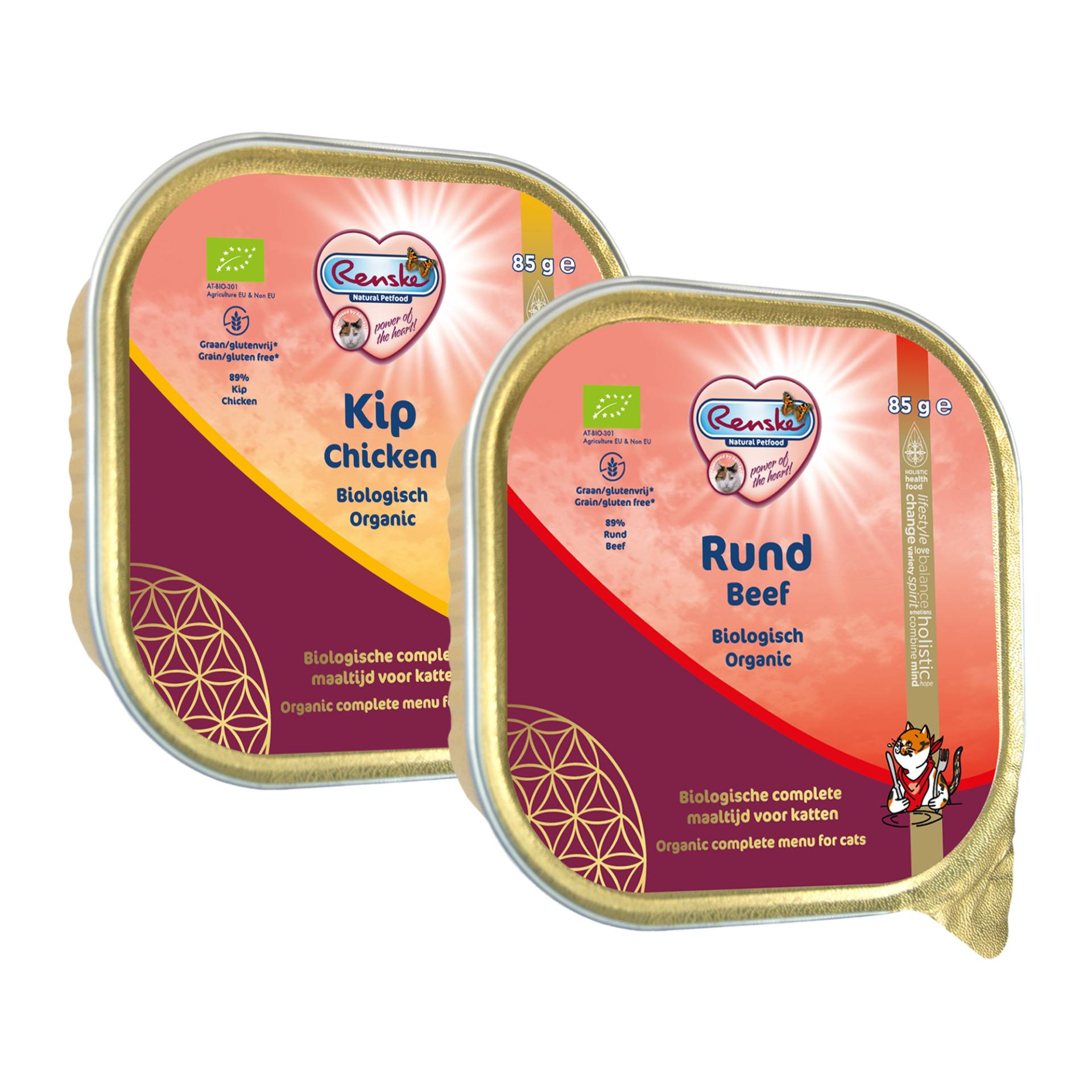 Renske Katzenfutter - biologisches Frischfleisch - Rind - 19 x 85 g von Renske