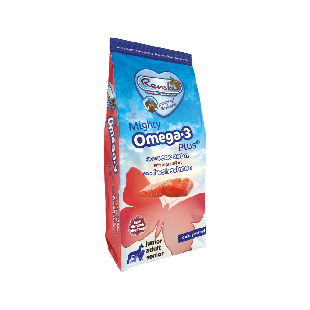 Renske Mighty Omega 3 Plus Cold Pressed Hundefutter - Lachs - 3 kg von Renske