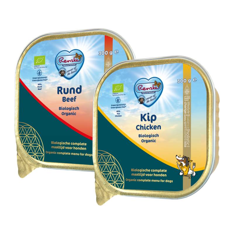 Renske biologisches Hundefutter - Schälchen - Huhn - 9 x 300 g von Renske