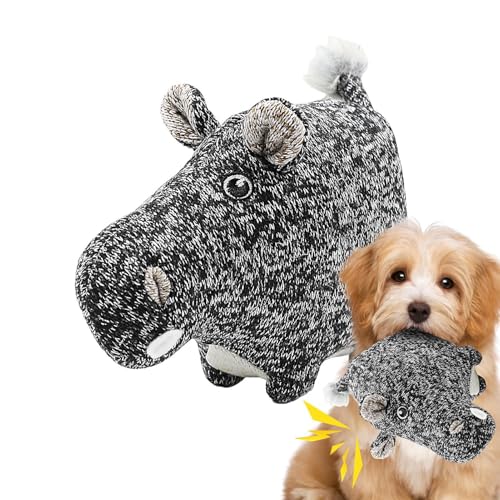 Renywosi Kauspielzeug für Hunde, Elefanten-Hundespielzeug,Interaktives, quietschendes Kauspielzeug Elefant - Interaktives gestricktes Pte-Beißspielzeug von Boredom für Hunde, Welpen, Hündchen, kleine von Renywosi