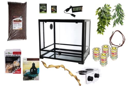 ReptiZoo Komplettset: Für Kronengeckos (60x45x90cm) Terrarium OHNE! Terrarium von ReptiZoo