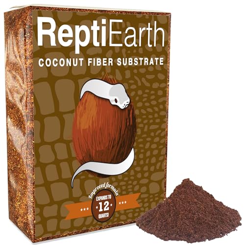 Reptichip Premium Coconut Substrate ReptiEarth Bettwäsche, feine Kokosfaser, Reptiliensubstrat und Amphibien, 12 l von Reptichip Premium Coconut Substrate