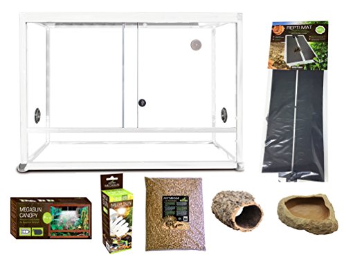 Reptiles Planet Elégance Kit Terrarium aus Aluminium für Schlange weiß 120 x 50 x 50 cm von Reptile Treasures