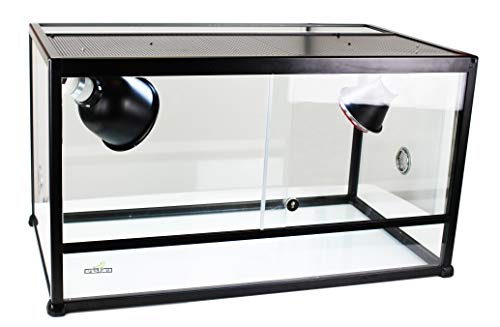 REPTILES PLANET Aluminium Elegance Terrarium für Reptilien/Amphibien 100 x 45 x 50 cm, Schwarz von Reptiles-Planet