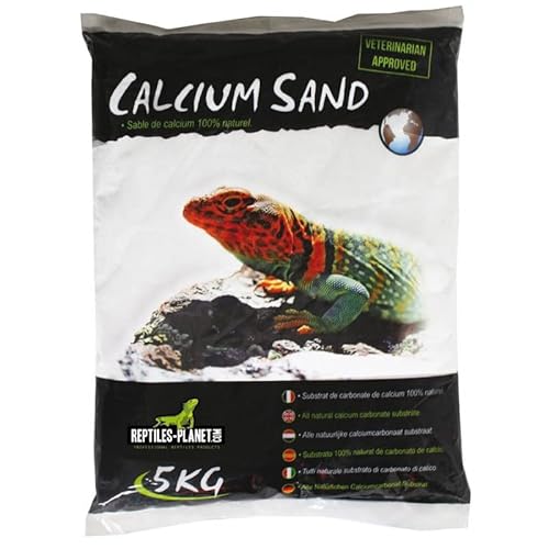 Reptiles Planet Katzenstreu Sand Calcium-Terrarium Kalzium Sand Artic weiß 5 kg von Reptiles-Planet