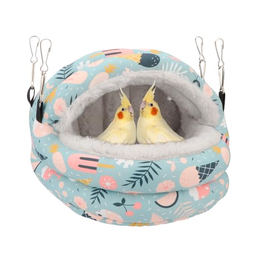 Reshiho Vogelnest Haus Winter Warm Kuschel Hütte Vogelbett Hängende Hängematte für Papageien Sittiche Nymphensittiche Sittiche von Reshiho