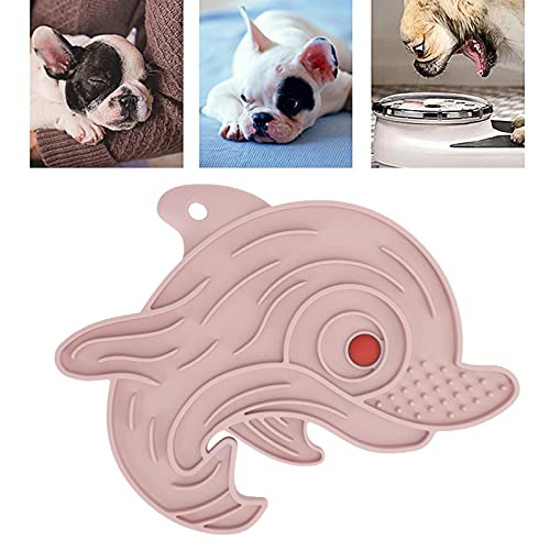 Restokki Dog Slow Feeding Bowl Dog Puzzle Training Fütterungsmatte für Katzen und kleine und mittelgro?e Hunde Anti Schlucken Slow Food Fütterungsplatte für Haustiere[Delphin Pink] von Restokki