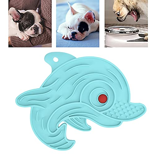 Restokki Dog Slow Feeding Bowl Dog Puzzle Training Fütterungsmatte für Katzen und kleine und mittelgro?e Hunde Anti Schlucken Slow Food Fütterungsplatte für Haustiere[Delphinblau] von Restokki