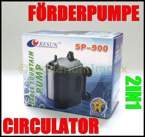 RESUN SP-900 2in1 Power Head Pumpe + Förderpumpe 300 L/H Circulator Wasserpumpe von Resun