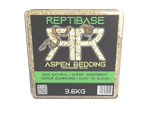 Retics & Reptiles Aspen Bedding ReptiBase | Super saugfähige Bettwäsche | 100% natürlich | leicht zu reinigen | geruchsbeseitigend | geeignet für Reptilien, Säugetiere und Amphibien 30 Liter (3,6 kg von Retics & Reptiles