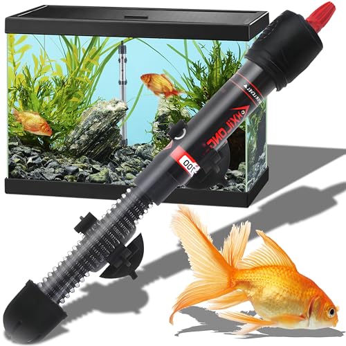 Retoo Aquarium Heizung 100W Tauchheizung für Aquarien mit Übertemperaturschutz und Automatischer Abschaltung Beim Verlassen des Wassers für Salz- und Süßwasser 50-120L von Retoo