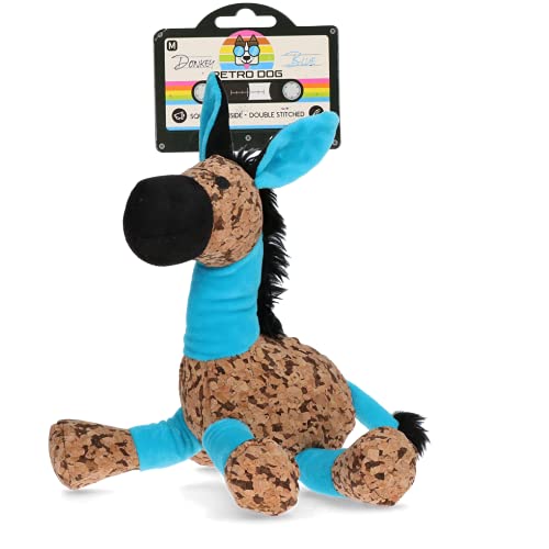 Retrodog Donkey Blue - Hundespielzeug - Hundespielzeug mit Quietsche - Recyceltes Material - Größe M von Retrodog