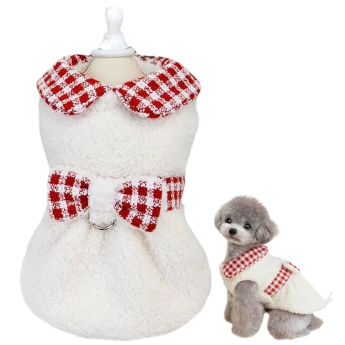 Hundekleidung für kleine Hunde, Katzen, Hundemantel mit D-Ring, weiche, warme Jacke mit Schleife, niedlicher Welpen-Fleeceweste, Chihuahua, Yorkie-Bekleidung (S) von RevpoltIQ