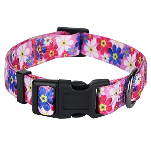 Rhea Rose Hundehalsband Cute Girl Soft Collars Sunflower Pink Floral, Large von Rhea Rose