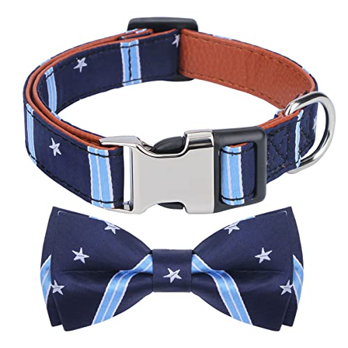 Keyoung Rhea Rose Hundehalsband mit Fliege für Mädchen oder Jungen, Geschenk, weiche, langlebige Fliege, die amerikanische Flagge, klein von Rhea Rose