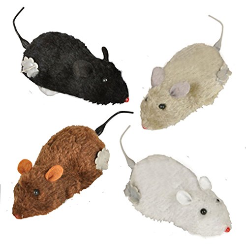 Rhode Island Novelty 6 Inch Wind Up Mouse Toy, Set of 4 Assorted von Rhode Island Novelty