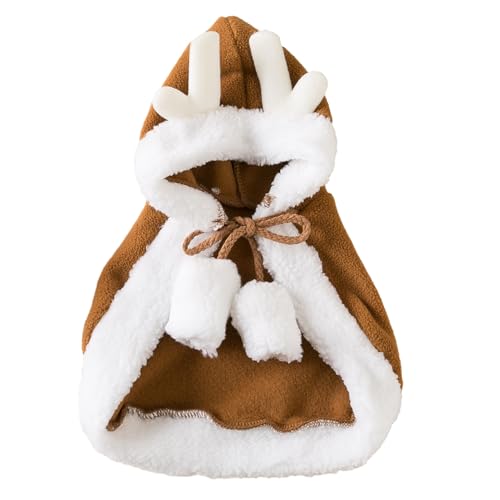 Neu - Weihnachten Kapuzen Welpe Katze Kleidung,Haustier Kleidung Lustige Anime Cosplay Kleidung,Weihnachten Niedlich Hundebekleidung Super Weich Kostüm,Geschenk für Haustier von Rhsemi