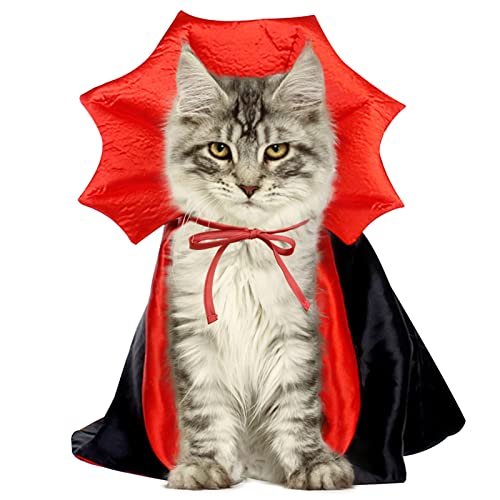 Welpe Katze Halloween Kleidung Outfits,Haustier Kostümumhang,Haustier Kleidung Lustige Anime Cosplay Kleidung,für Welpen,kleine Hunde Katzen Outfits von Rhsemi