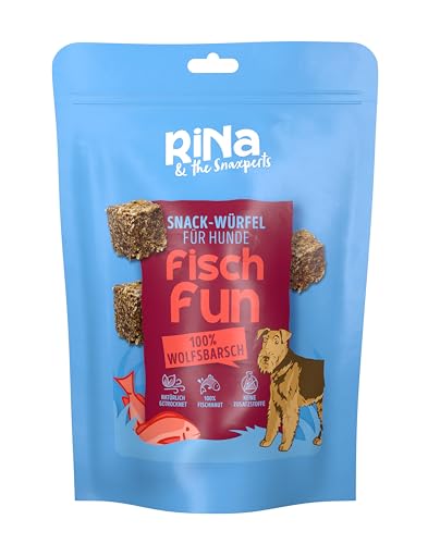 RiNa's Snack-Würfel für Hunde (Wolfsbarsch) - 140g - fördert Gesundheit und Wohlbefinden - Hundeleckerli - natürlich getrocknet - 100% Fischhaut von RiNa & the Snaxperts