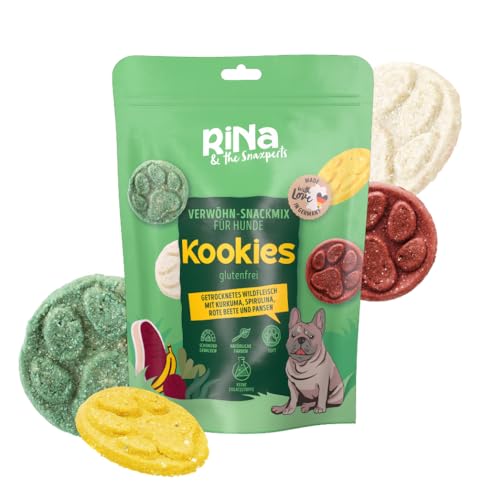 RiNa KOOKIES - hochwertige Hunde-Leckerli - Getrocknetes Wildfleisch, Kokosöl und -mehl & Krillmehl - Verwöhn-Snackmix für Hunde - Made in Germany von RiNa & the Snaxperts