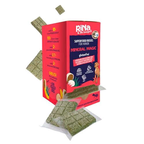 RiNa Superfood Hundekuchen - Riegelbox 10x Mineral Magic - Hypoallergenes & gefriergetrocknetes Pferdefleisch - Kokosöl & Omega-3 - Made in Germany von RiNa & the Snaxperts