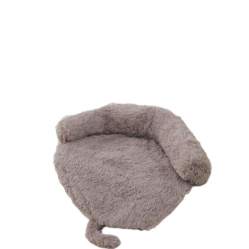 Neues Haustiernest Plüsch Winter Warme Haustiermatte Wasserdichtes Hundebett Grenzüberschreitende Hundehütte Abnehmbar Waschbar (Farbe: Khaki Filet, Größe: 1029020cm) von RiRaku