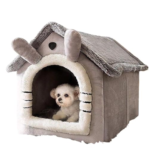 RiRaku Four Seasons Universal-Haustiernest Katzenvilla Kleiner Hund Bibi Bär Hundenest Katzenzelt Warmes Hundebett Katzennest Hundehaus Nest (Farbe: Einzeldachhaus, Größe: L) von RiRaku