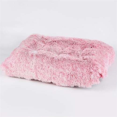 RiRaku Gemütliche und warme Haustierunterlage für den Winter, geeignet für Katzen und Hunde, bietet vier Jahreszeiten Schlafkomfort (Farbe: Farbverlauf rosarot, Größe: S 6548 cm) von RiRaku